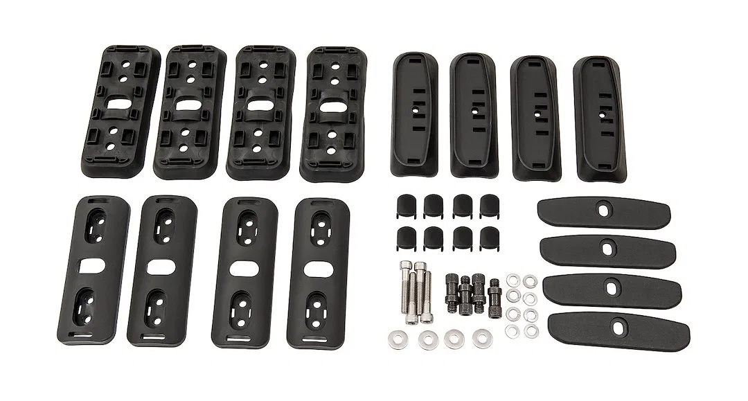 RCP47-BK – RHINO RACK Roof Rack Mounting Kit, Fits Rhino Rack's RC/ RV Roof Racks Black Set Of 4 With Molding Pads/ M...